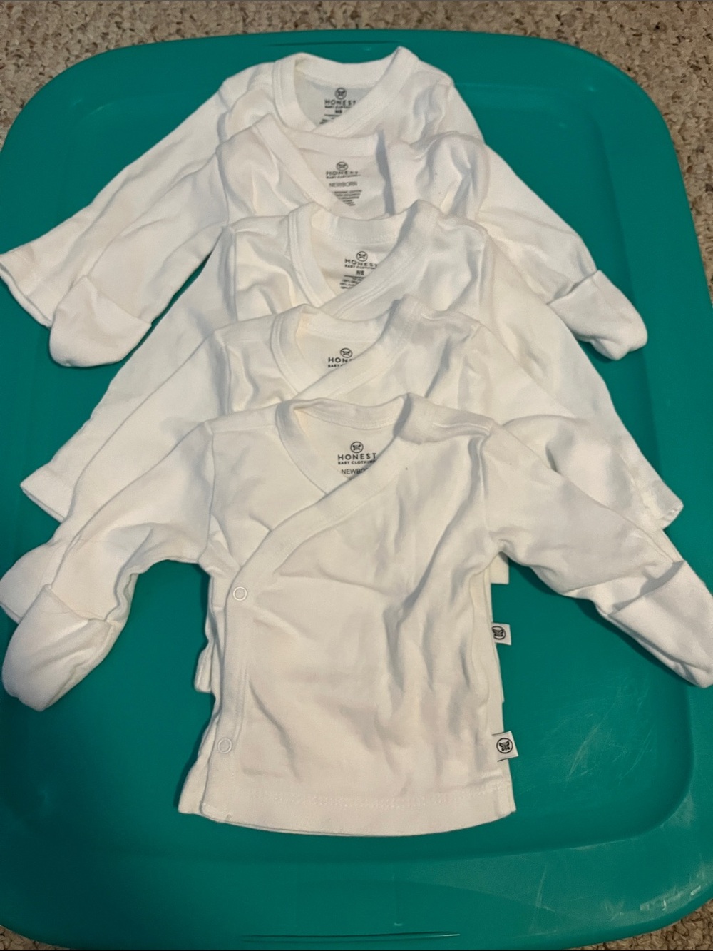The Honest Company White Infant Kimono Tops - Set of 5